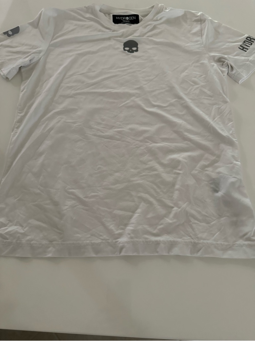 Hydrogen White Short-Sleeve Skull Logo Tee